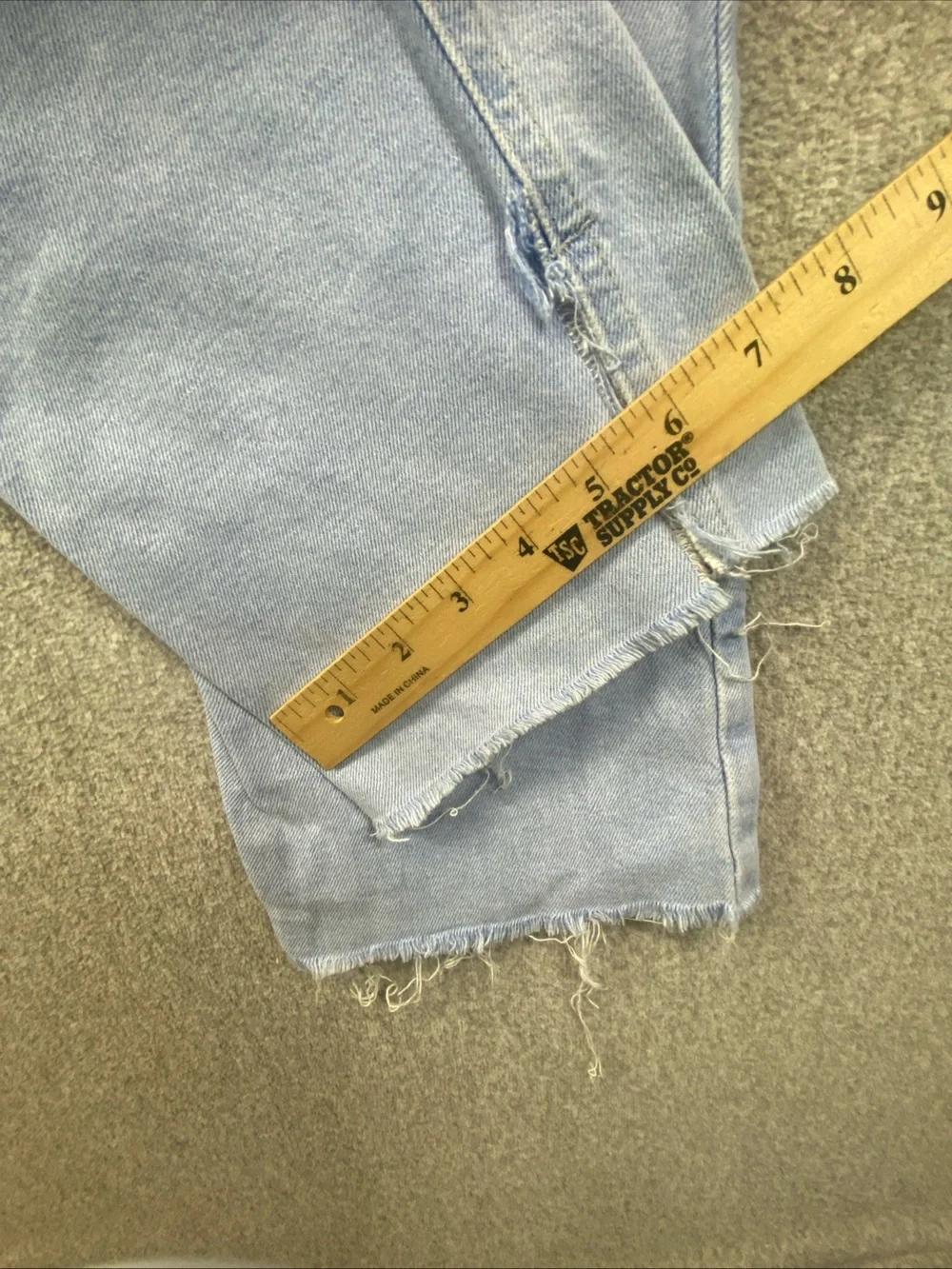 Zara Split Cuff Flare Jeans Size 4 Inseam 29” Boho Distressed High Rise Light